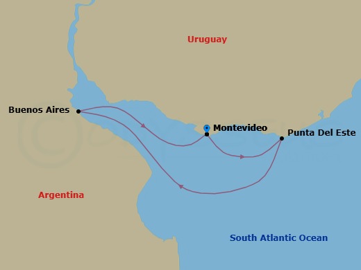 Itinerary map