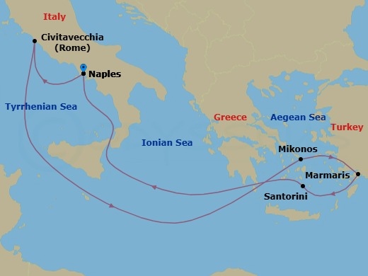 Itinerary map