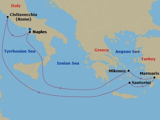 Itinerary map