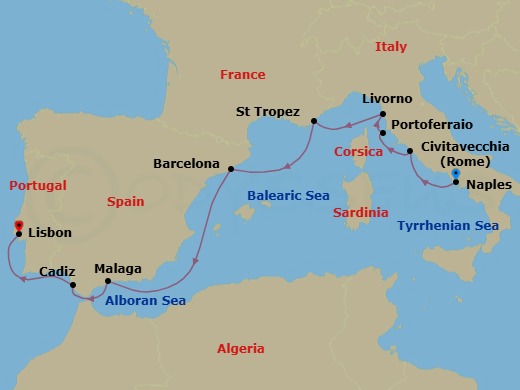 Itinerary map