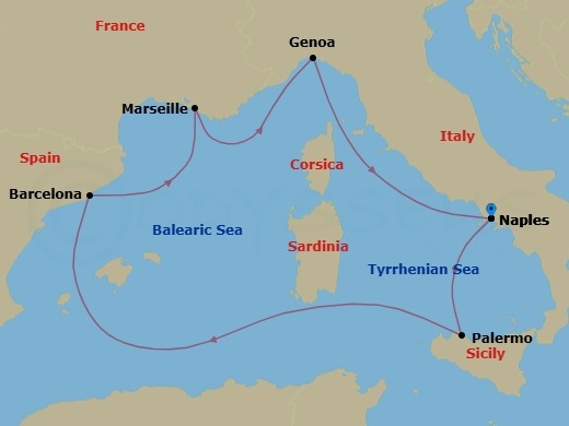Itinerary map