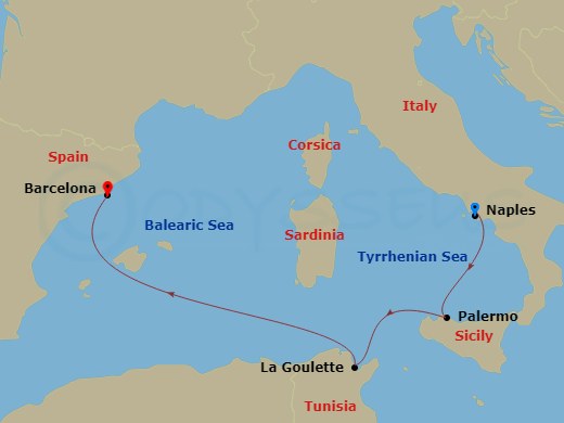 Itinerary map