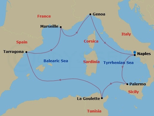 Itinerary map