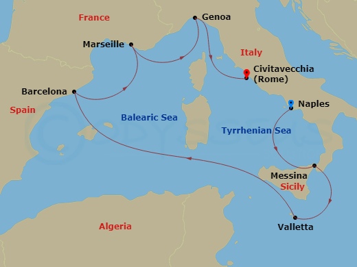 Itinerary map