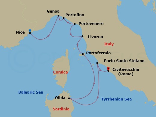 Itinerary map