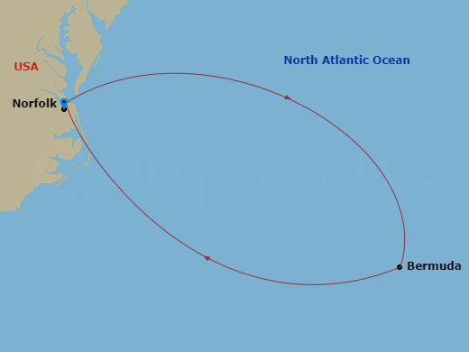 Itinerary map