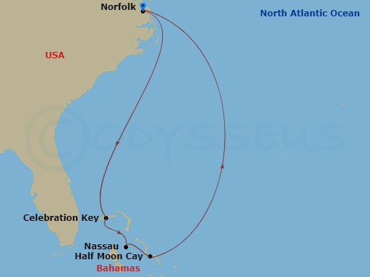 Itinerary map