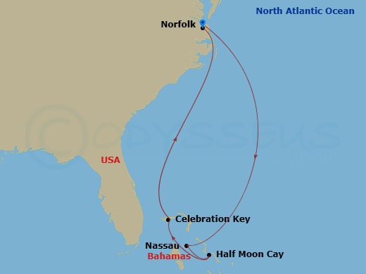 Itinerary map