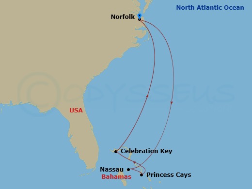 Itinerary map