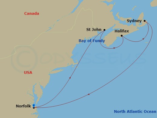 Itinerary map