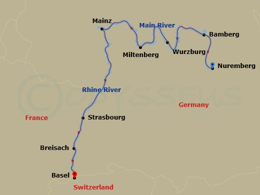 Itinerary map