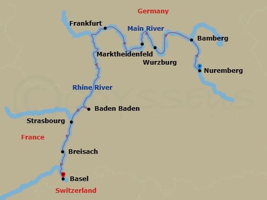 Itinerary map