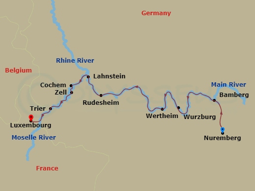 Itinerary map