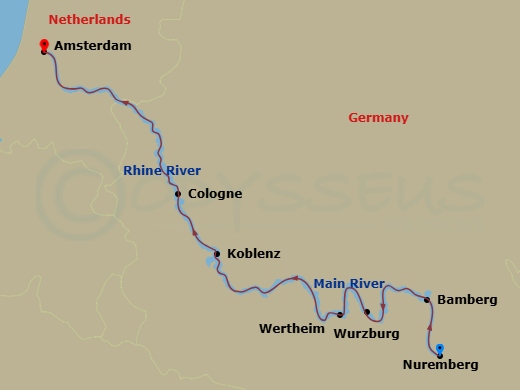 Itinerary map