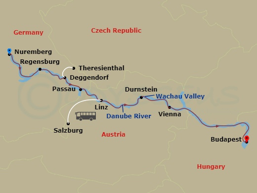 Itinerary map