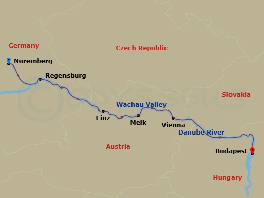Itinerary map
