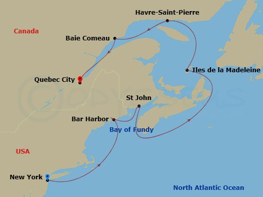 Itinerary map