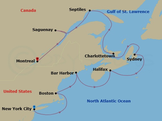 Itinerary map