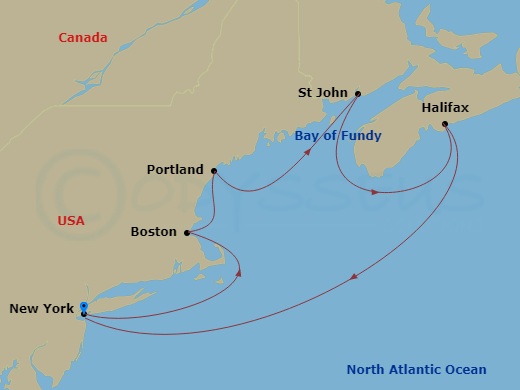 Itinerary map