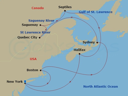 Itinerary map