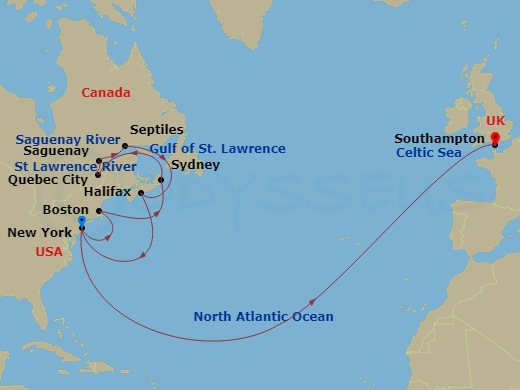 Itinerary map