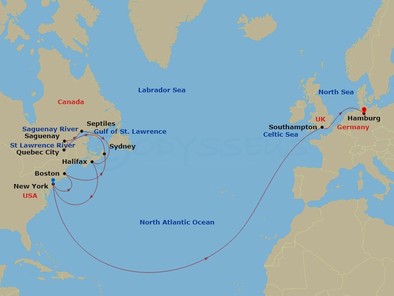 Itinerary map