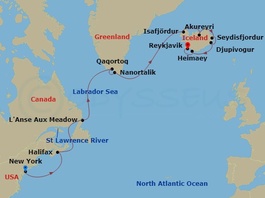 Itinerary map