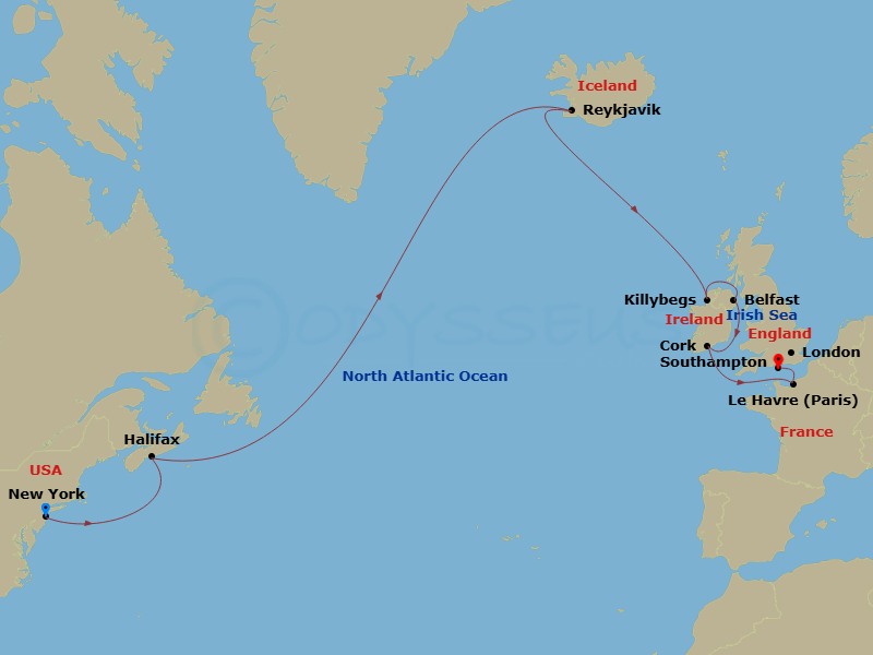 Itinerary map