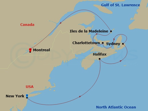 Itinerary map