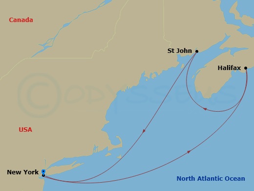 Itinerary map