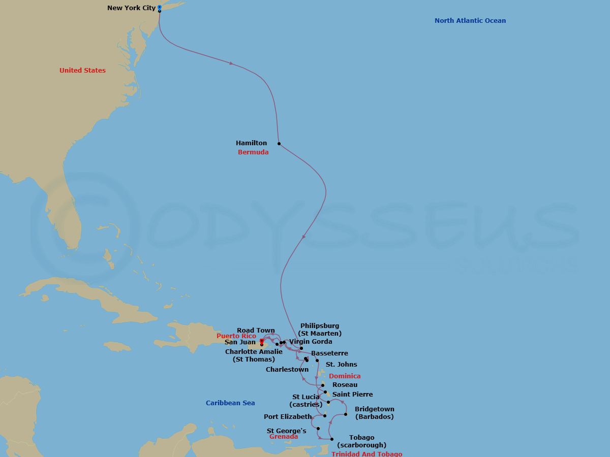 Itinerary map
