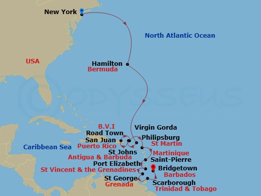 Itinerary map