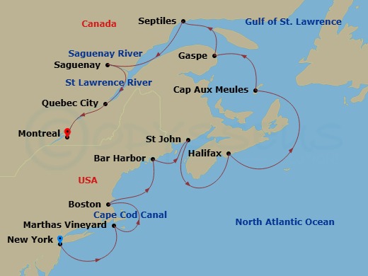 Itinerary map