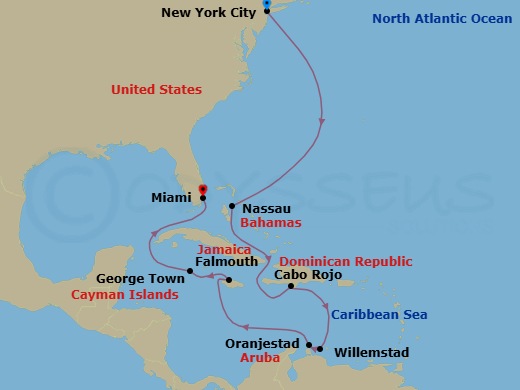 Itinerary map
