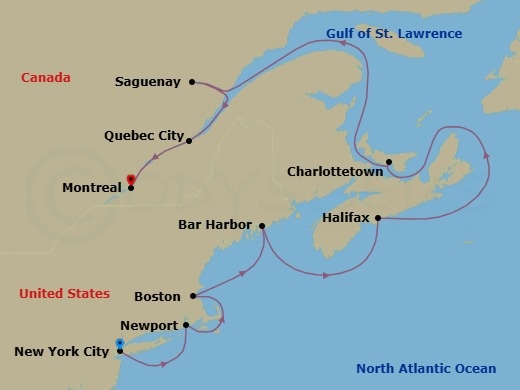 Itinerary map