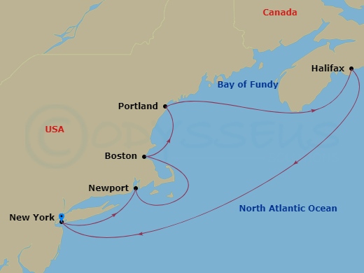 Itinerary map