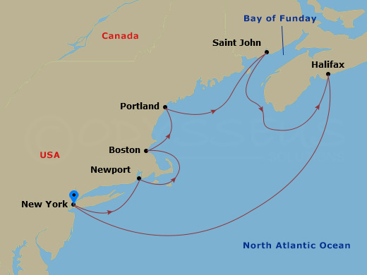 Itinerary map