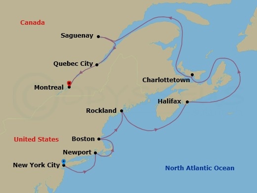 Itinerary map