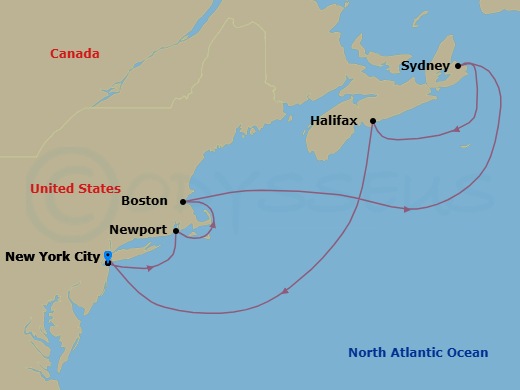 Itinerary map