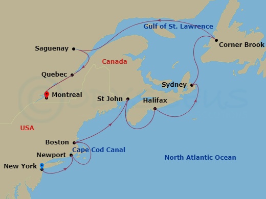 Itinerary map
