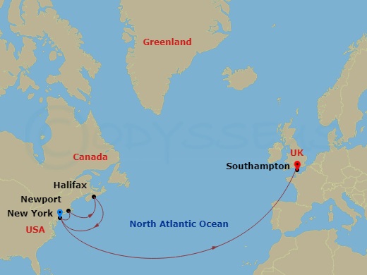 Itinerary map