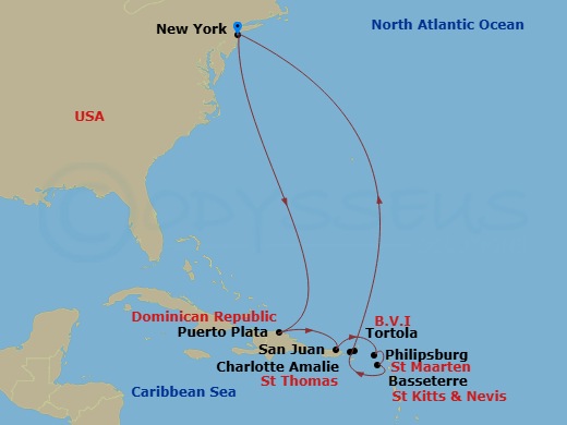 Itinerary map