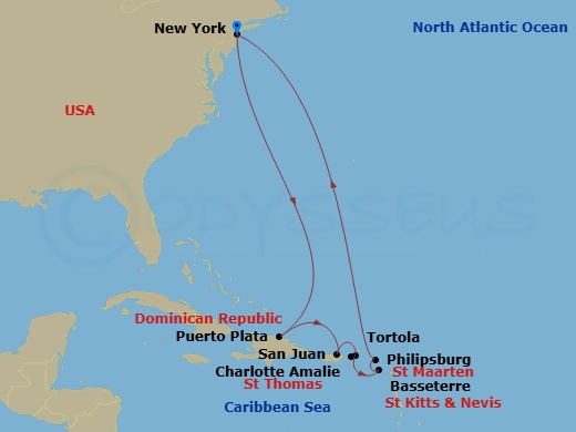 Itinerary map
