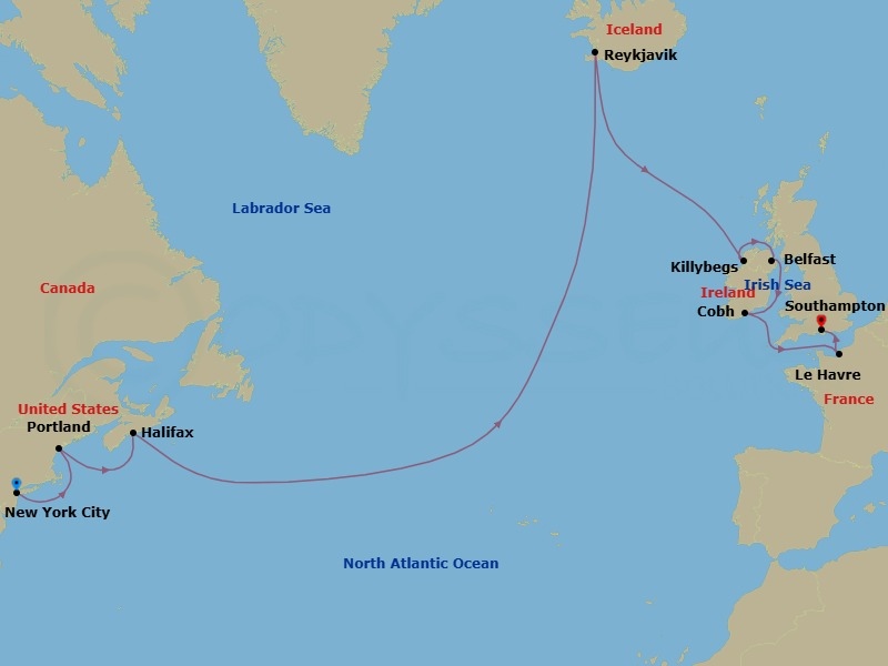 Itinerary map