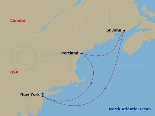 Itinerary map