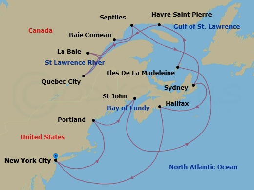 Itinerary map