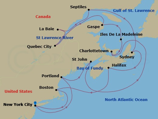 Itinerary map