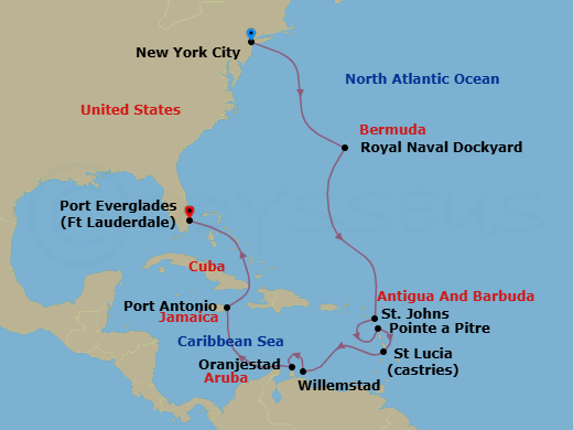 Itinerary map