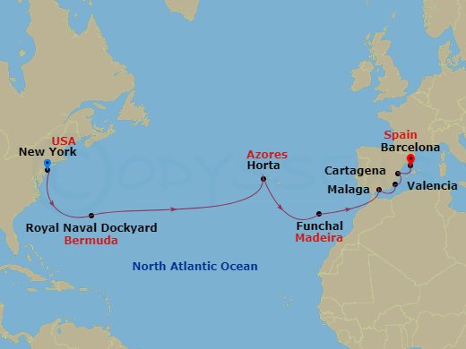 Itinerary map