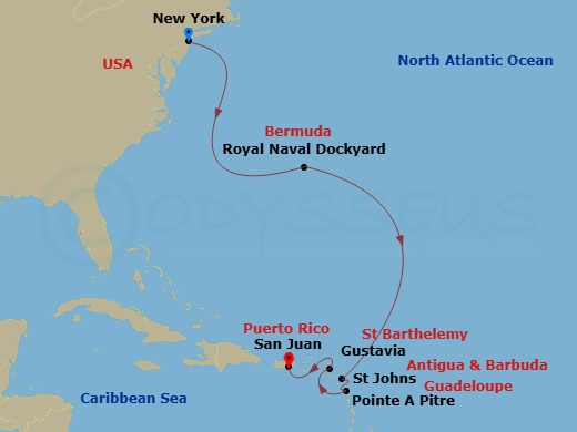 Itinerary map